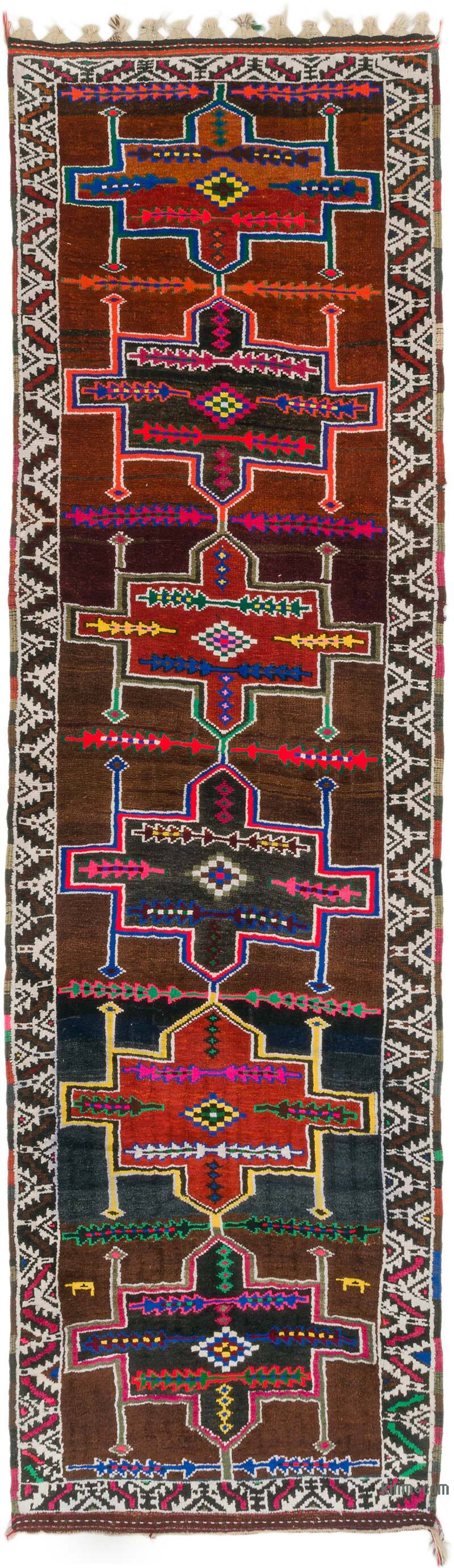 Vintage Tribal Runner Rug - 3' 8" x 12' 8" (44" x 152") - K0077181