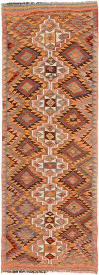 Alfombra Kilim Tribal Vintage - 91 cm x 249 cm