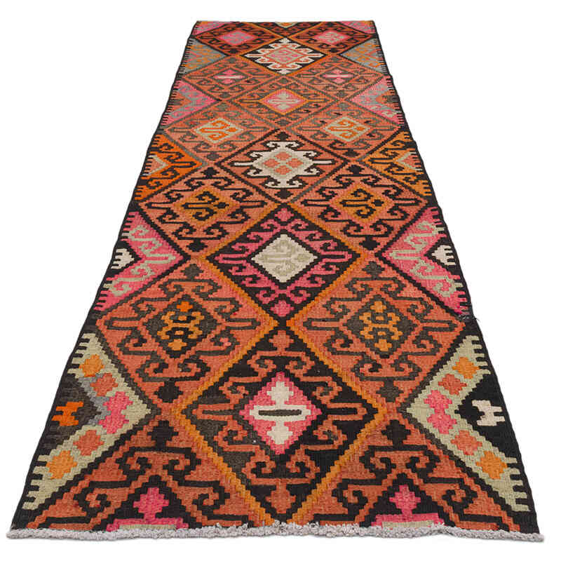Vintage Tribal Kilim Runner - 2' 11" x 11' 4" (35" x 136") - K0077188