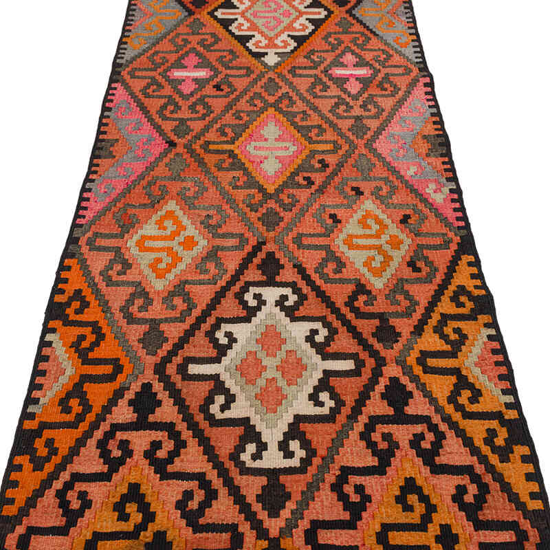 Vintage Tribal Kilim Runner - 2' 11" x 11' 4" (35" x 136") - K0077188