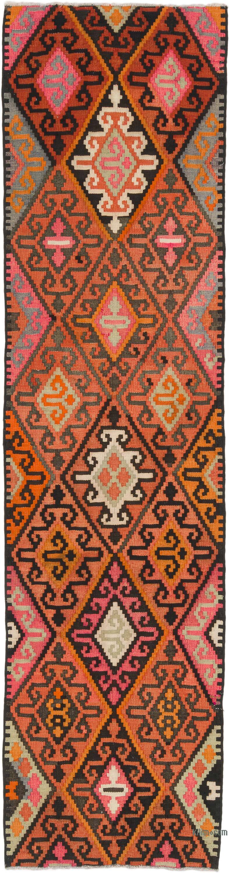 Vintage Tribal Kilim Runner - 2' 11" x 11' 4" (35" x 136") - K0077188
