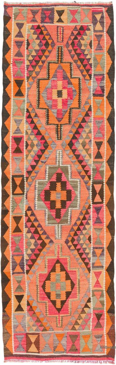 Vintage Tribal Kilim Runner - 3' 1" x 9' 10" (37" x 118")