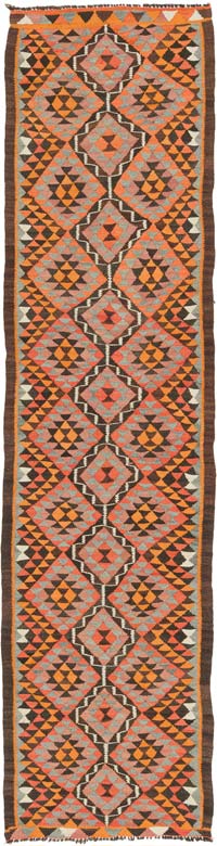 Alfombra Kilim Tribal Vintage - 86 cm x 334 cm