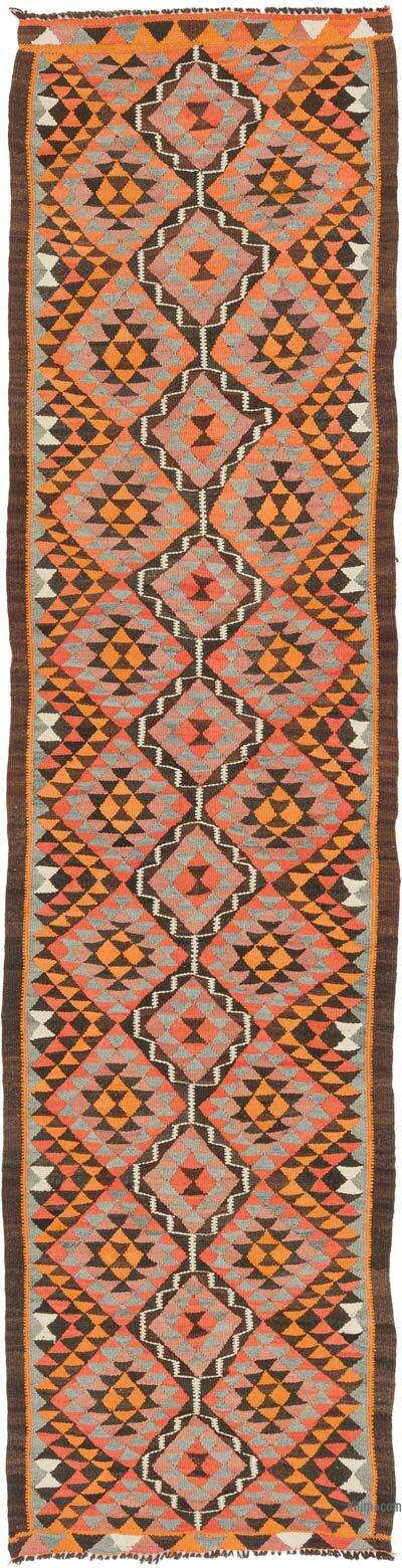 Vintage Tribal Kilim Runner - 2' 10" x 10' 11" (34" x 131")