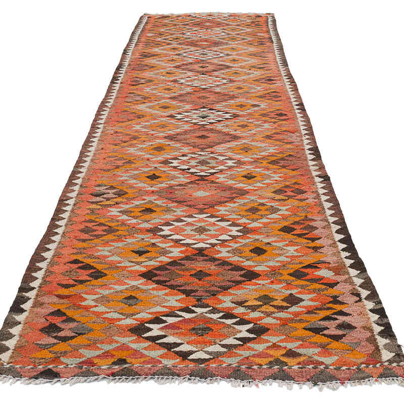 Vintage Tribal Kilim Runner - 3' 3" x 11' 2" (39" x 134") - K0077199