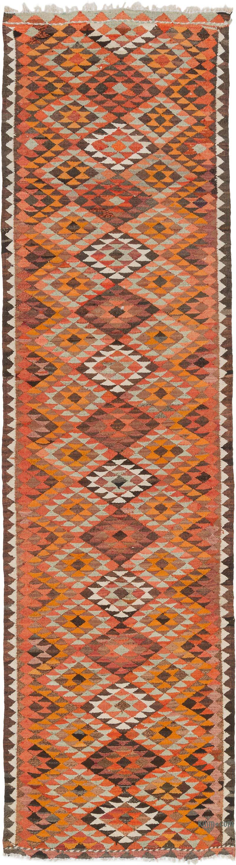 Vintage Tribal Kilim Runner - 3' 3" x 11' 2" (39" x 134") - K0077199