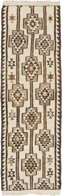 Vintage Tribal Kilim Runner - 2' 11" x 9' 3" (35" x 111")