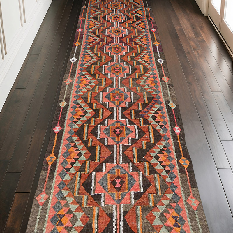 Vintage Tribal Kilim Runner - 3' 5" x 10'  (41" x 120") - K0077204
