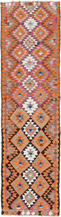 Alfombra Kilim Tribal Vintage - 86 cm x 300 cm