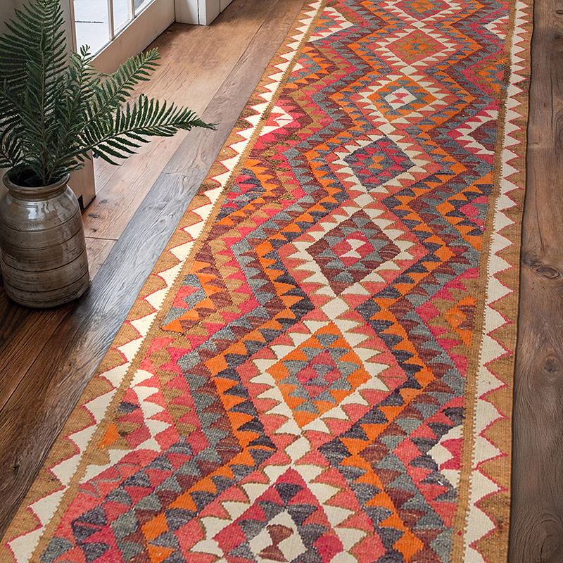Vintage Anadolu Kilim Yolluk - 100 cm x 330 cm - K0077207