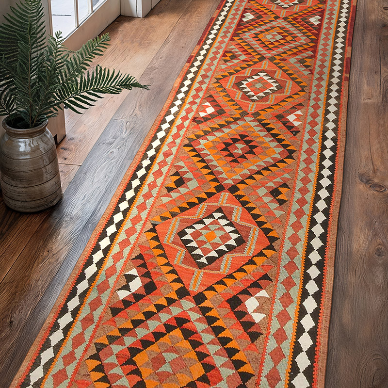 Vintage Anadolu Kilim Yolluk - 91 cm x 364 cm - K0077209