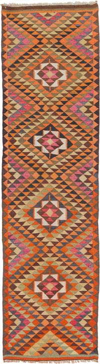 Vintage Anadolu Kilim Yolluk - 91 cm x 327 cm