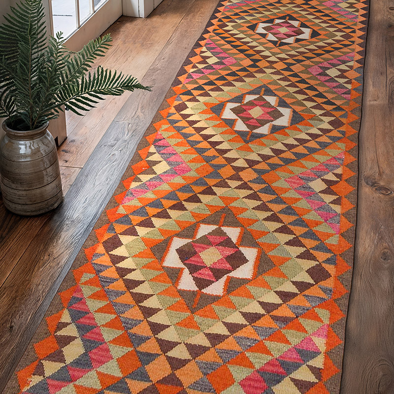 Vintage Anadolu Kilim Yolluk - 91 cm x 327 cm - K0077210
