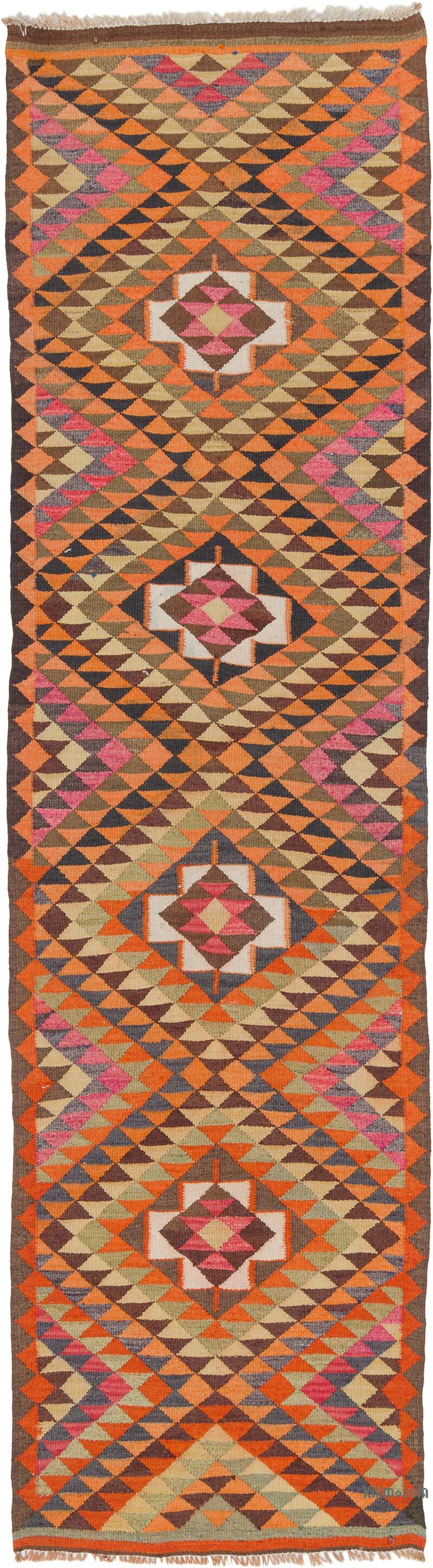 Vintage Anadolu Kilim Yolluk - 91 cm x 327 cm - K0077210