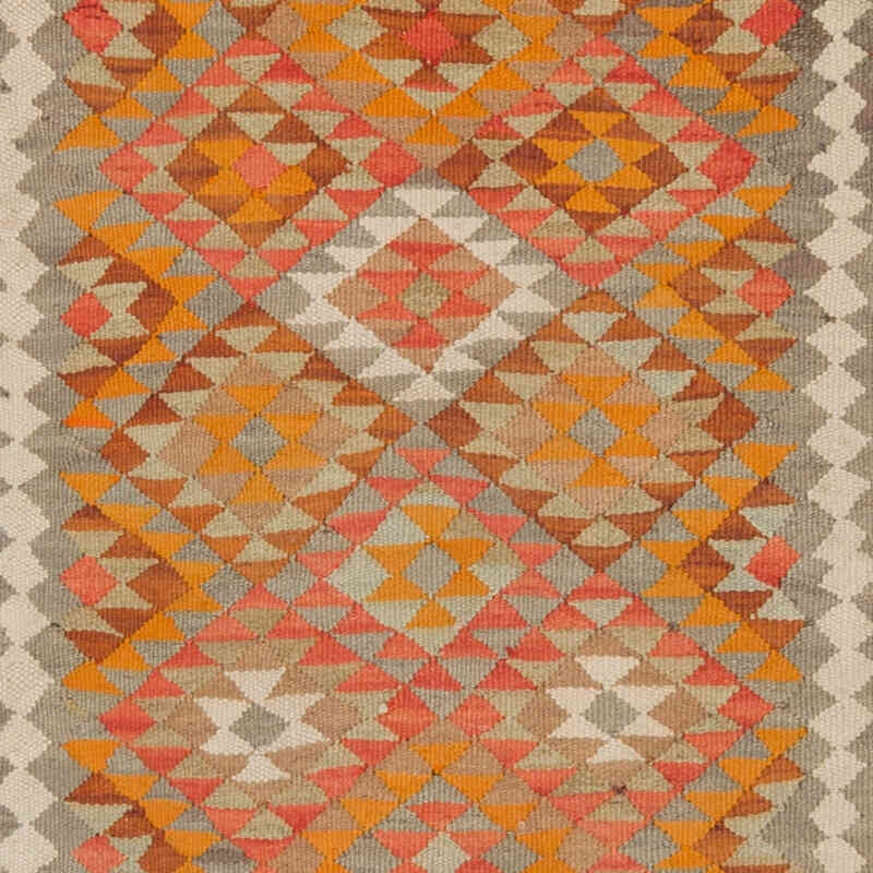 Vintage Tribal Kilim Runner - 3' 2" x 10' 1" (38" x 121") - K0077212