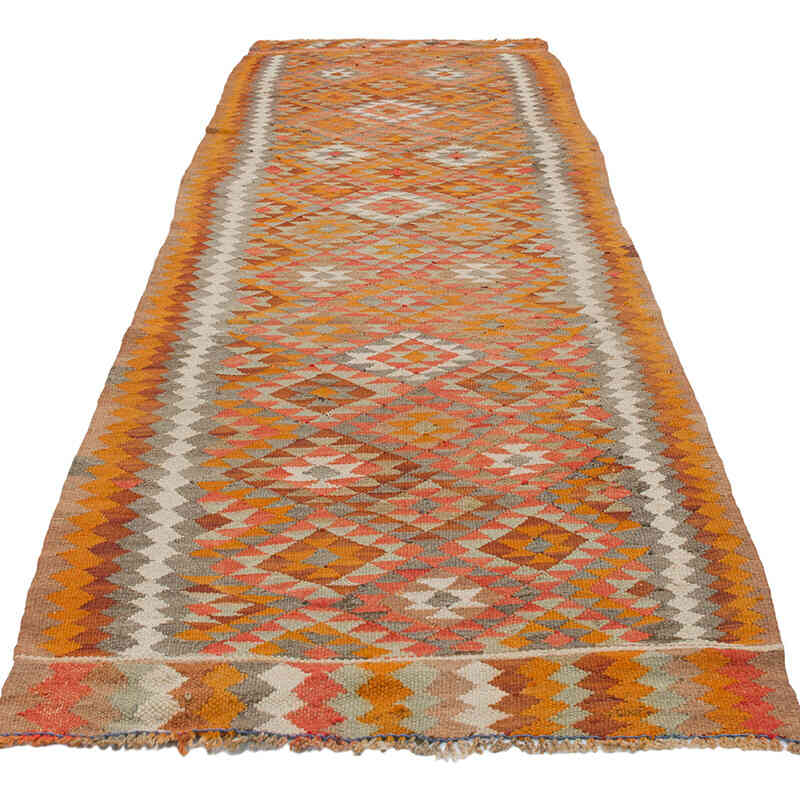Vintage Tribal Kilim Runner - 3' 2" x 10' 1" (38" x 121") - K0077212