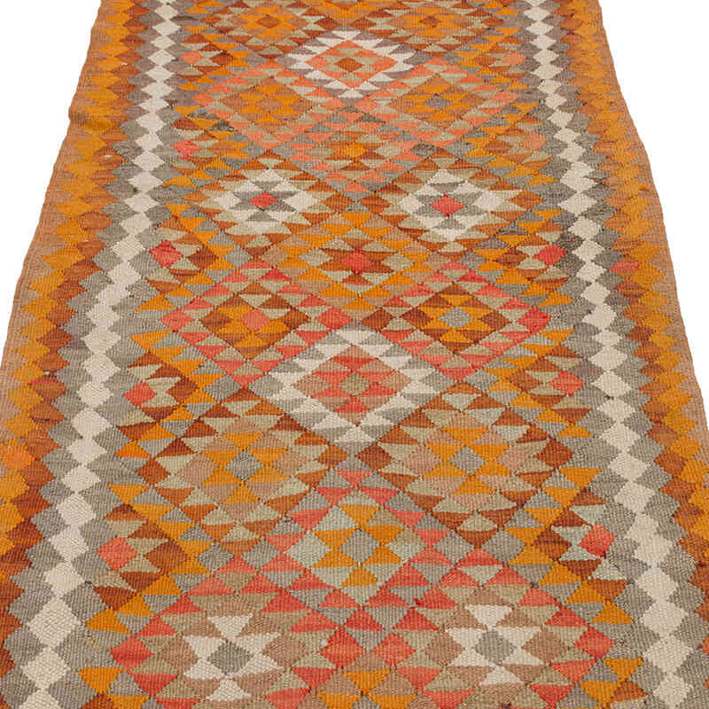 Vintage Tribal Kilim Runner - 3' 2" x 10' 1" (38" x 121") - K0077212