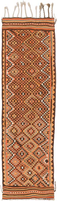 Alfombra Kilim Tribal Vintage - 86 cm x 291 cm