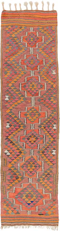 Alfombra Kilim Tribal Vintage - 81 cm x 304 cm