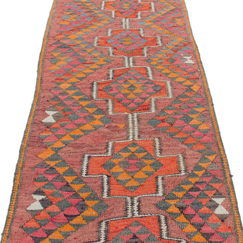 Alfombra Kilim Tribal Vintage - 81 cm x 304 cm - K0077217