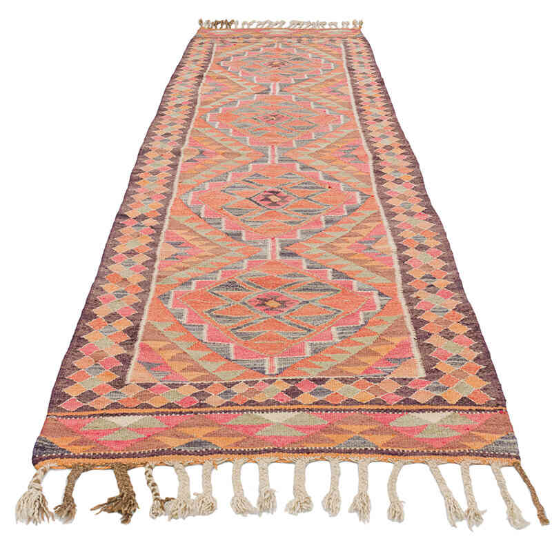 Vintage Anadolu Kilim Yolluk - 96 cm x 325 cm - K0077218