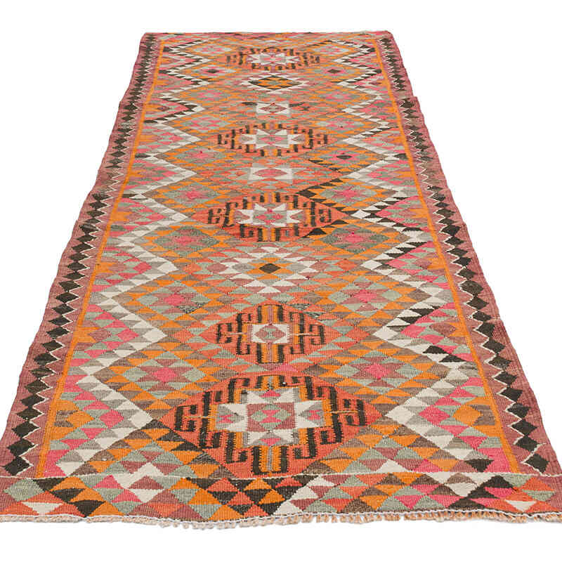 Vintage Tribal Kilim Runner - 3' 2" x 9' 3" (38" x 111") - K0077222