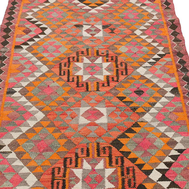 Vintage Tribal Kilim Runner - 3' 2" x 9' 3" (38" x 111") - K0077222