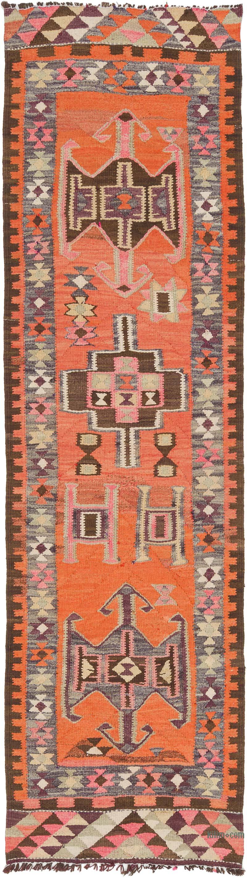 Alfombra Kilim Tribal Vintage - 90 cm x 318 cm - K0077224