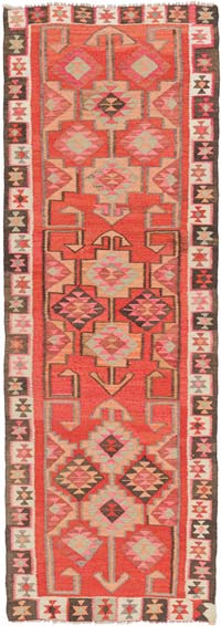 Alfombra Kilim Tribal Vintage - 115 cm x 321 cm