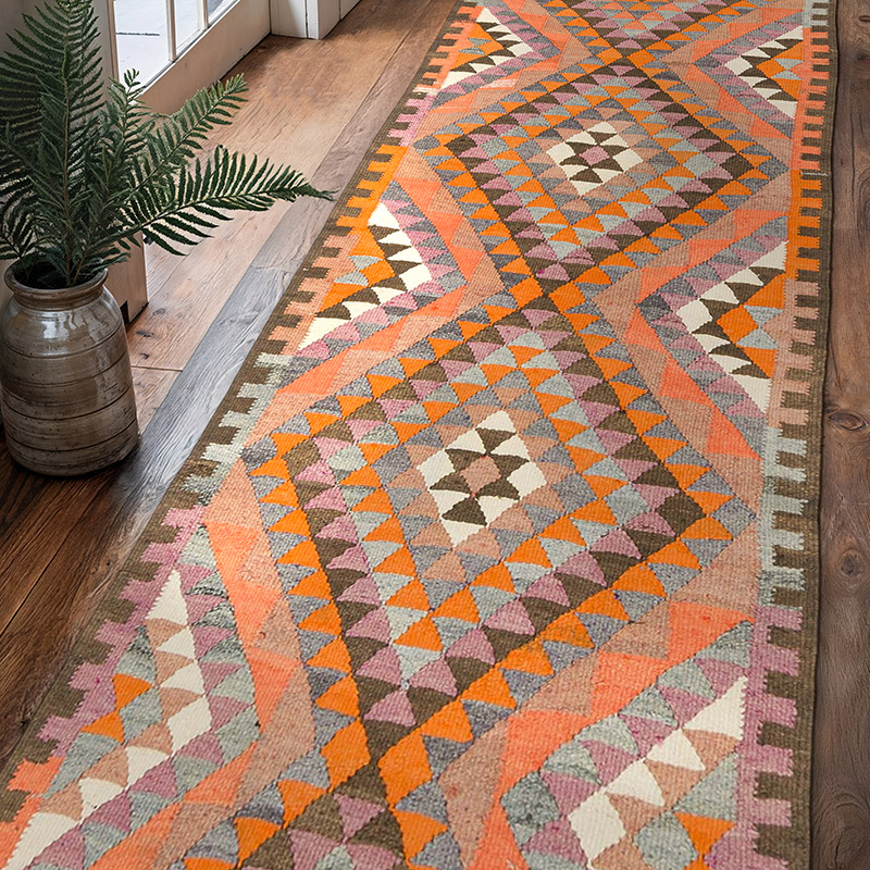 Vintage Anadolu Kilim Yolluk - 95 cm x 300 cm - K0077229