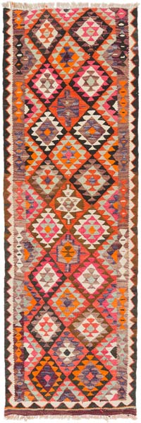 Vintage Tribal Kilim Runner - 2' 10" x 8' 6" (34" x 102")