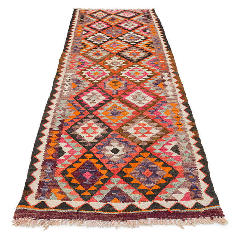 Vintage Tribal Kilim Runner - 2' 10" x 8' 6" (34" x 102") - K0077231