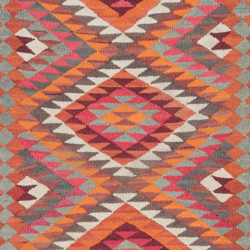 Vintage Tribal Kilim Runner - 2' 9" x 10' 8" (33" x 128") - K0077232