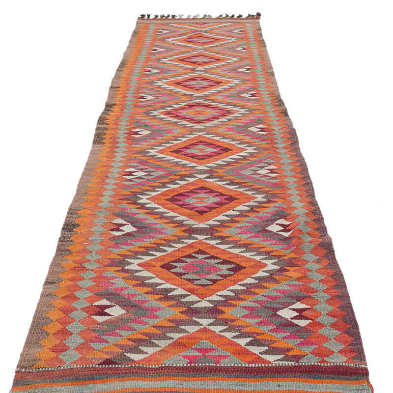 Vintage Tribal Kilim Runner - 2' 9" x 10' 8" (33" x 128") - K0077232