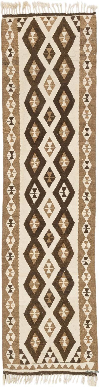 Vintage Tribal Kilim Runner - 3' 1" x 11' 6" (37" x 138")