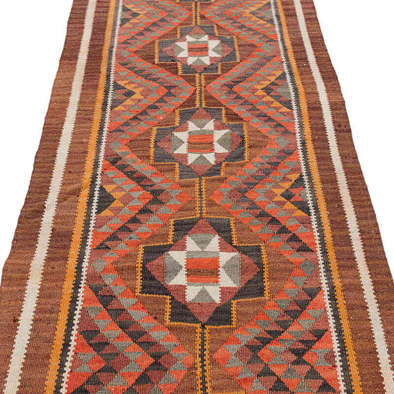 Vintage Anadolu Kilim Yolluk - 91 cm x 348 cm - K0077234