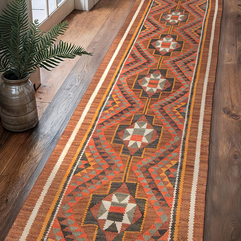 Vintage Anadolu Kilim Yolluk - 91 cm x 348 cm - K0077234