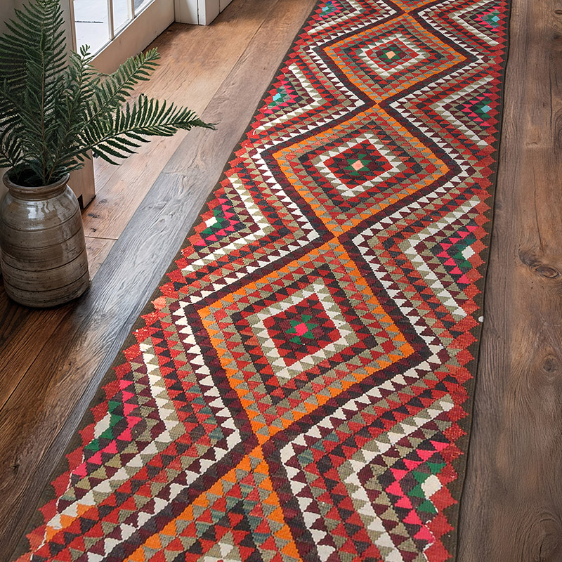 Vintage Anadolu Kilim Yolluk - 80 cm x 351 cm - K0077236