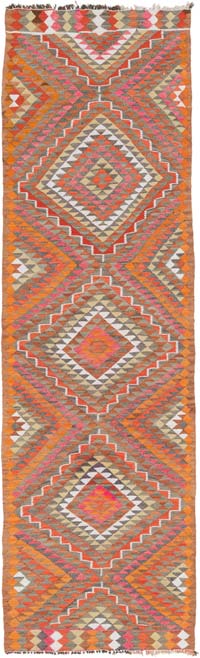 Alfombra Kilim Tribal Vintage - 95 cm x 316 cm