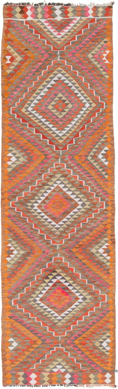 Vintage Tribal Kilim Runner - 3' 1" x 10' 4" (37" x 124")