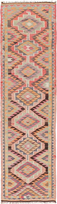 Alfombra Kilim Tribal Vintage - 90 cm x 320 cm