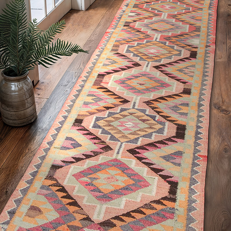 Vintage Anadolu Kilim Yolluk - 90 cm x 320 cm - K0077241