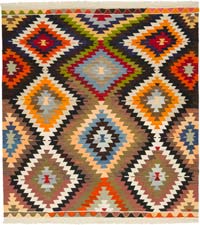 New Turkish Handwoven Kilim Rug - 9' 2" x 10'  (110" x 120")