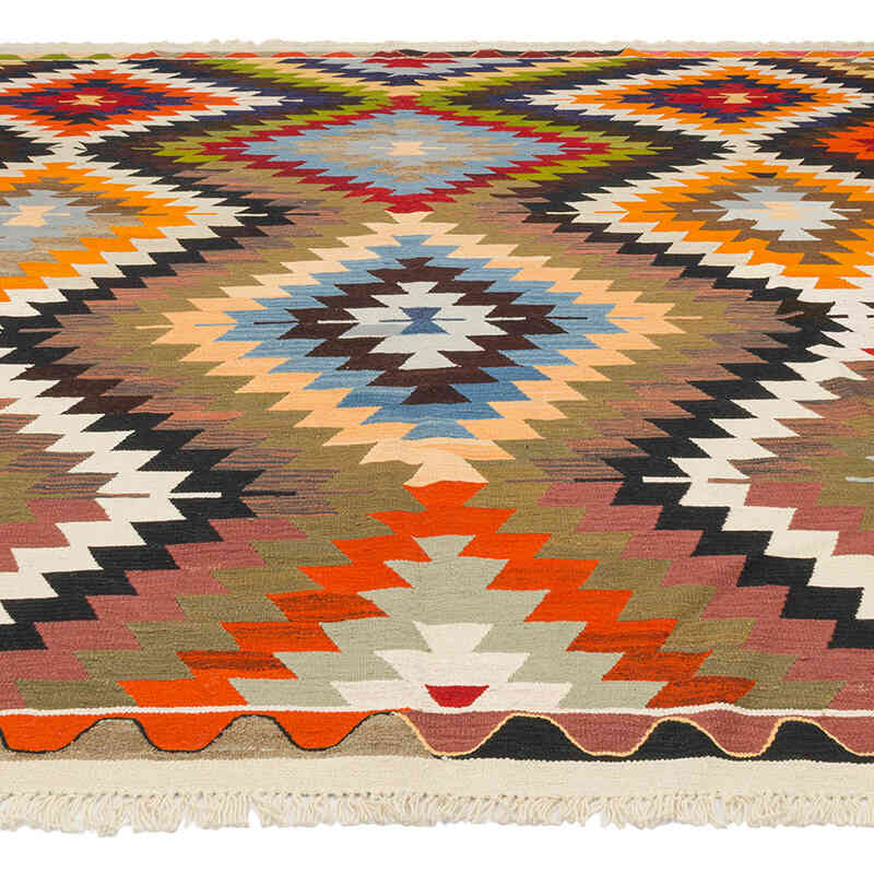 New Turkish Handwoven Kilim Rug - 9' 2" x 10'  (110" x 120") - K0077243