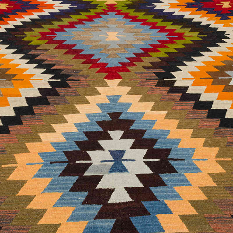 New Turkish Handwoven Kilim Rug - 9' 2" x 10'  (110" x 120") - K0077243