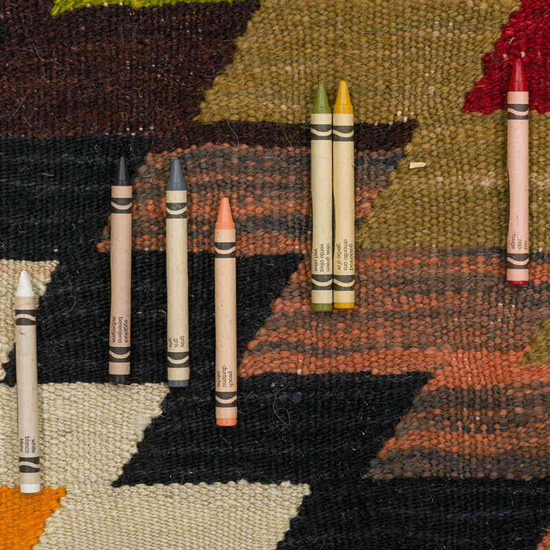 New Turkish Handwoven Kilim Rug - 9' 2" x 10'  (110" x 120") - K0077243