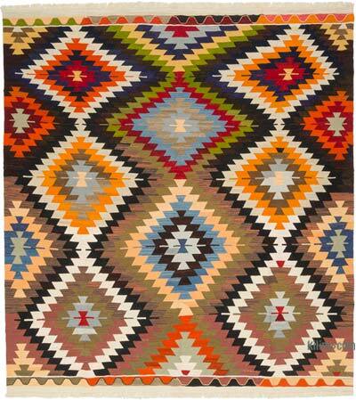 New Turkish Handwoven Kilim Rug - 9' 2" x 10'  (110" x 120")
