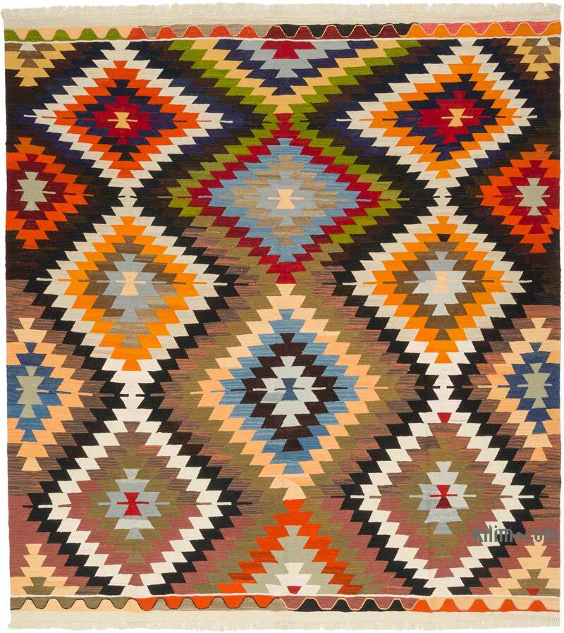 New Turkish Handwoven Kilim Rug - 9' 2" x 10'  (110" x 120") - K0077243