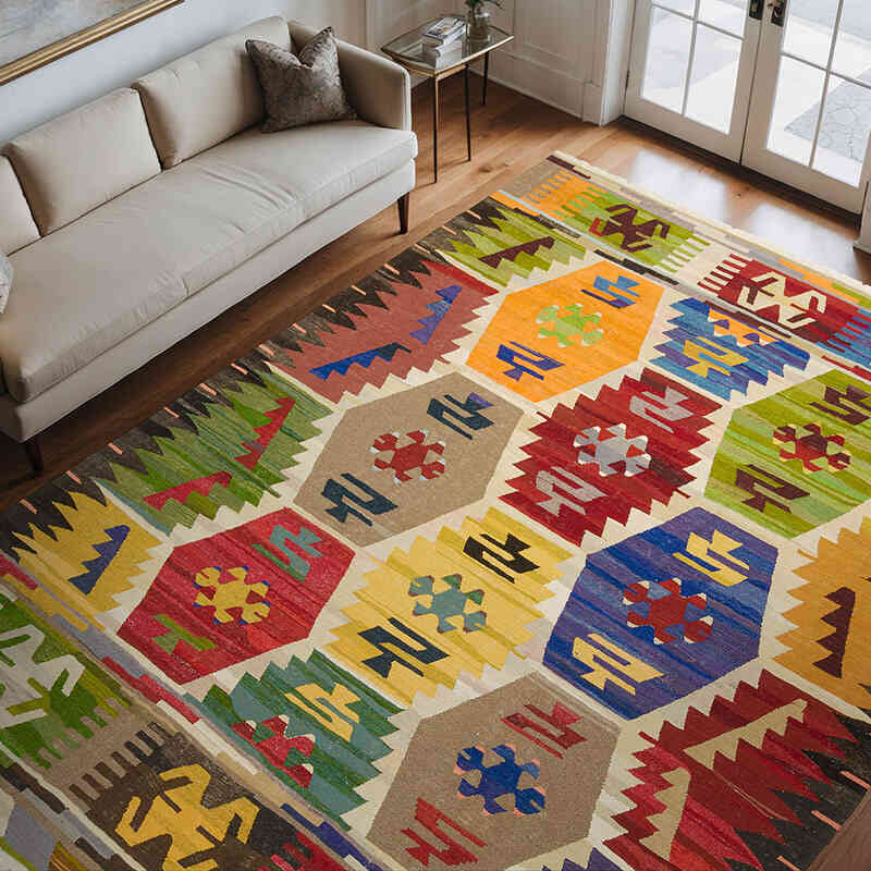 Nueva Alfombra Turca Kilim - 262 cm x 332 cm - K0077244