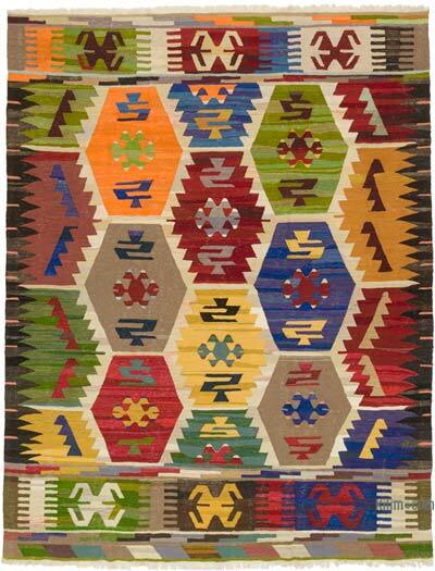 New Turkish Handwoven Kilim Rug - 8' 7" x 10' 11" (103" x 131")